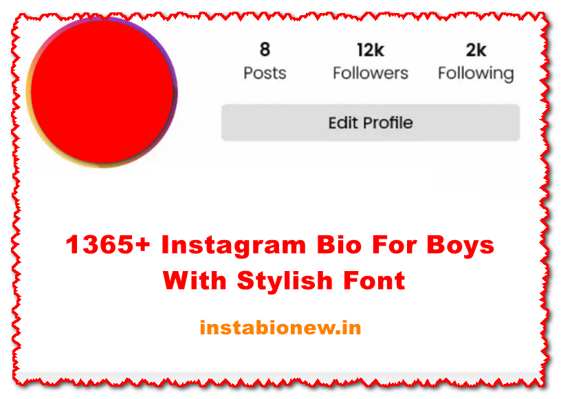 Instagram Bio For Boys With Stylish Font